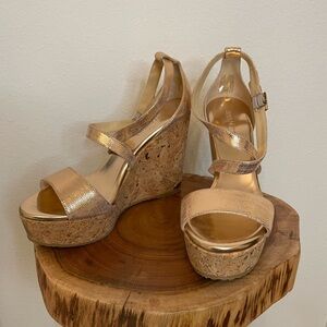 Jimmy Choo Portia 120 Wedges - Tea Rose - size 40